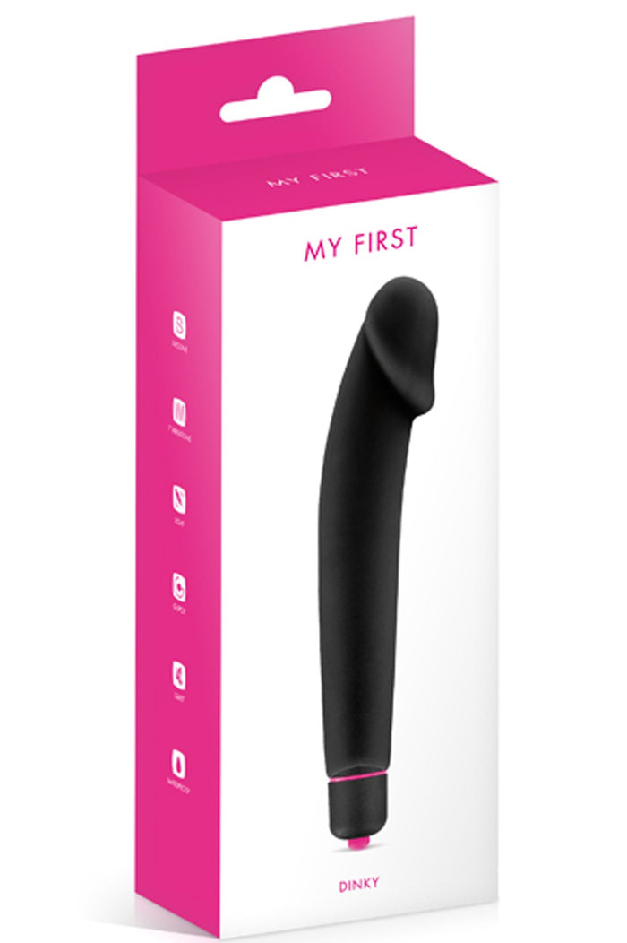 Vibromasseur noir 7 vitesses réaliste silicone lisse
