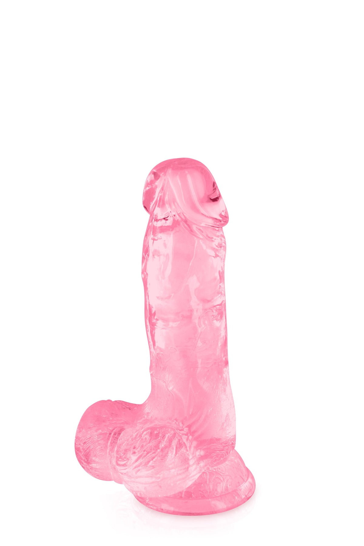 Gode jelly rose ventouse taille S 15.3cm