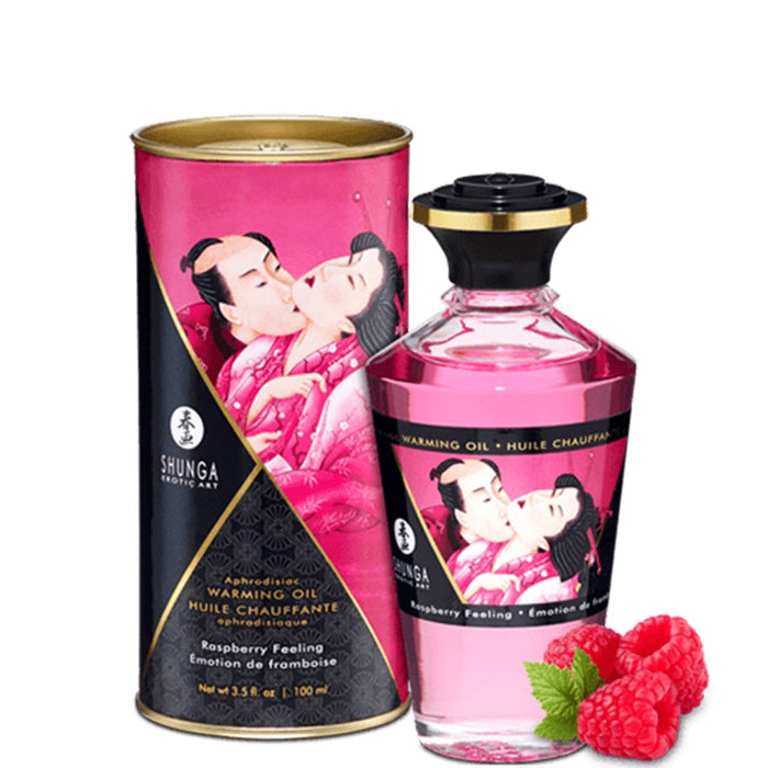 Huile chauffante framboise comestible 100ml