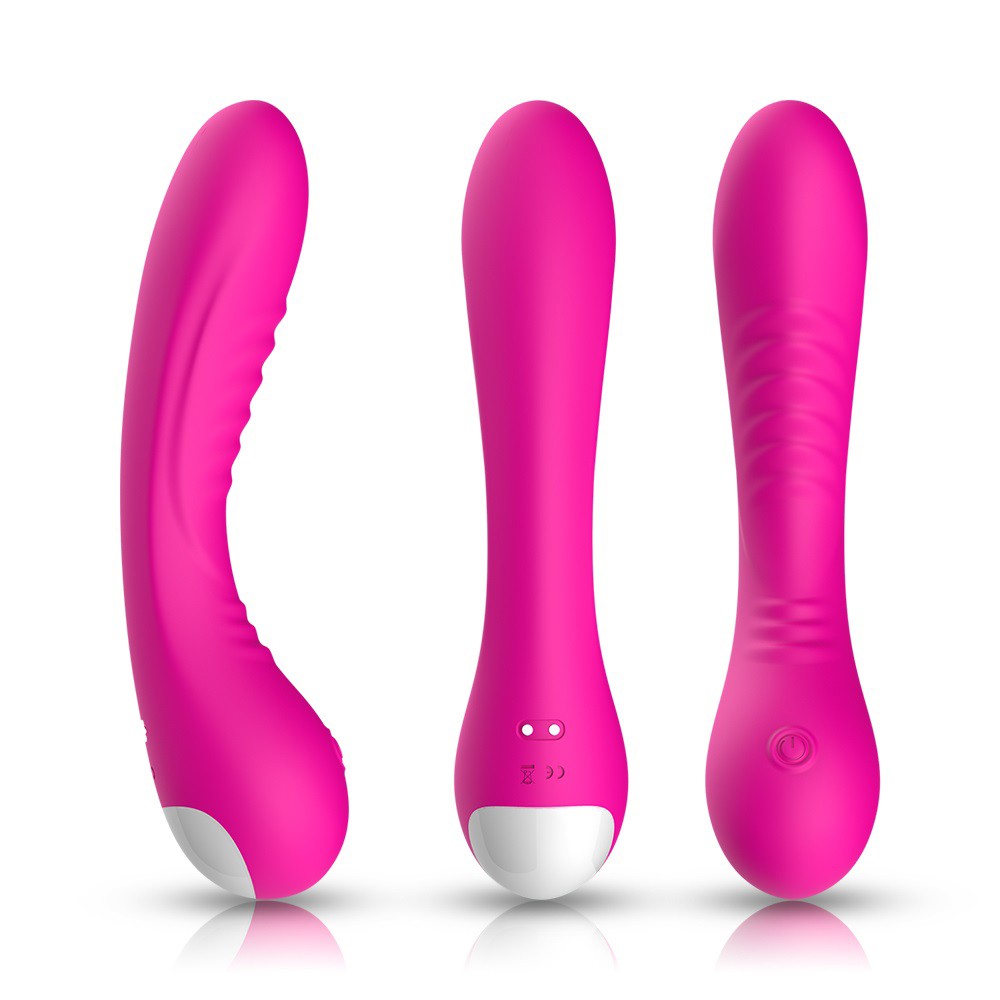 Vibromasseur courbé 9 modes de vibration rose