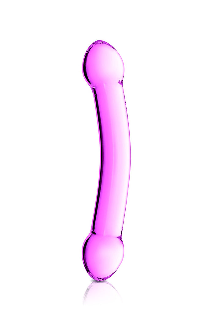 Double dong en verre rose n°7 Glossy