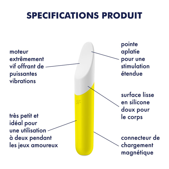 Vibromasseur jaune USB Ultra Power Bullet 7 Satisfyer