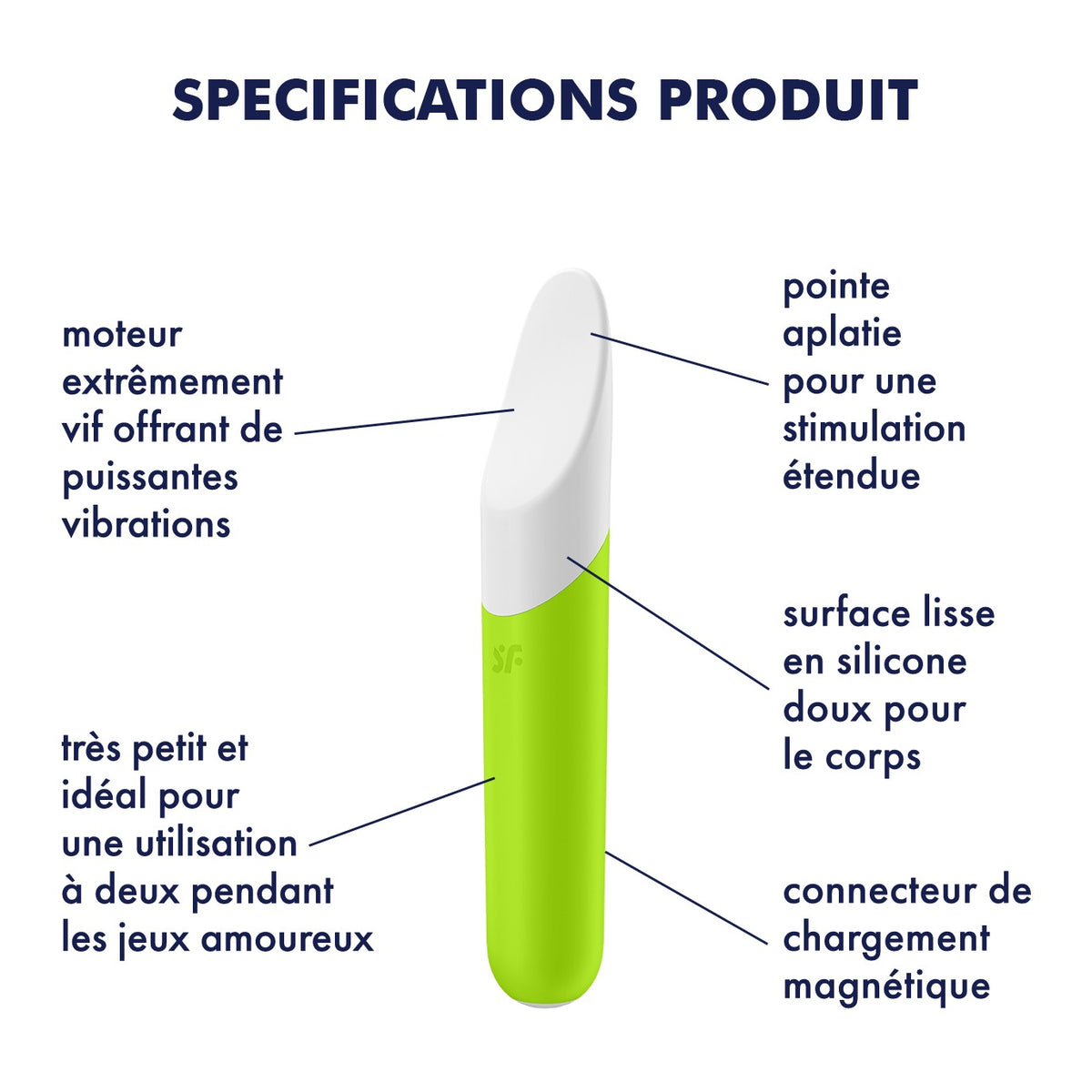Vibromasseur vert USB Ultra Power Bullet 7 Satisfyer