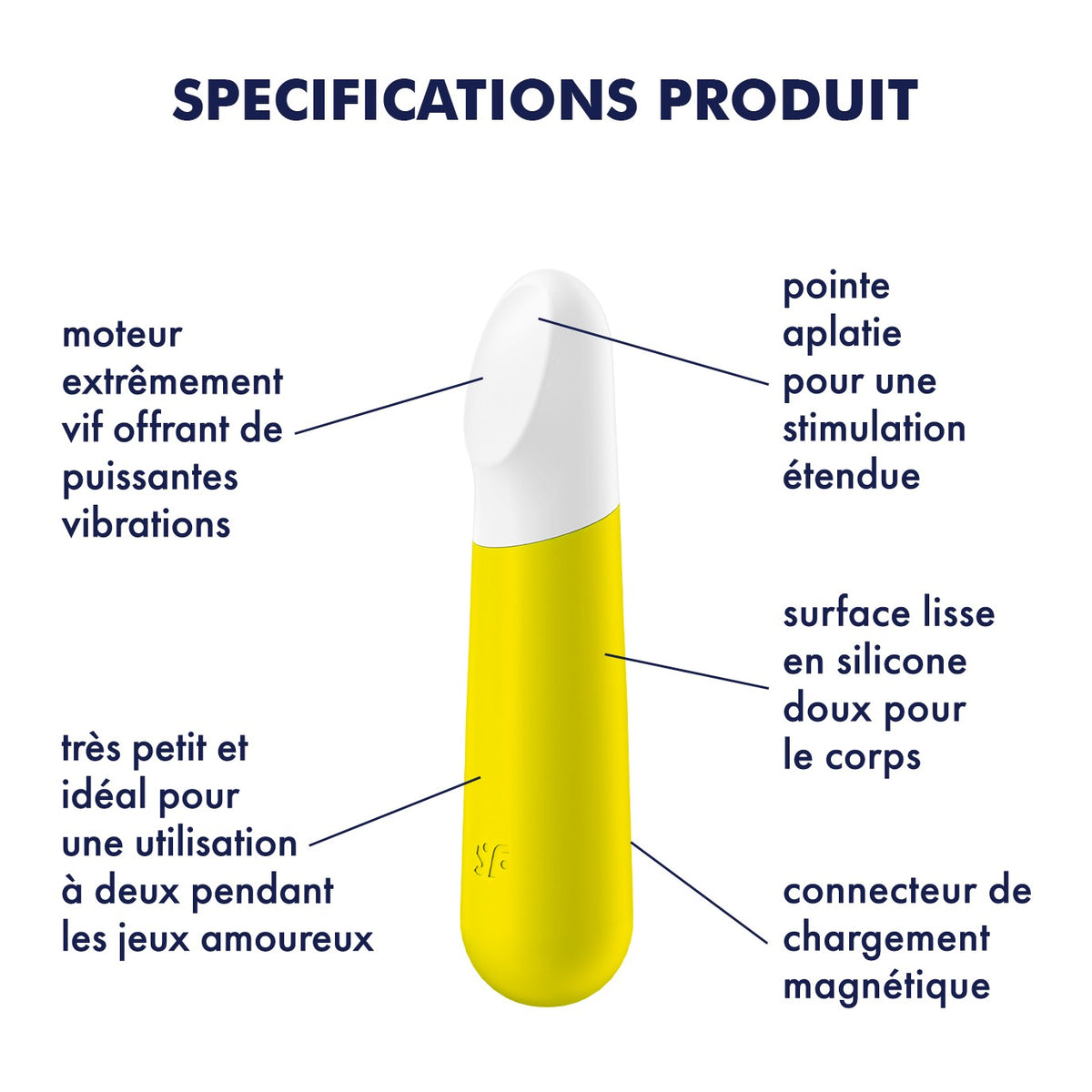 Vibromasseur jaune USB Ultra Power Bullet 4 Satisfyer