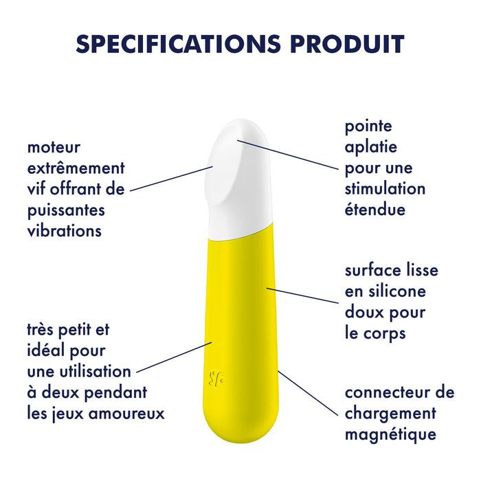 Vibromasseur jaune USB Ultra Power Bullet 4 Satisfyer