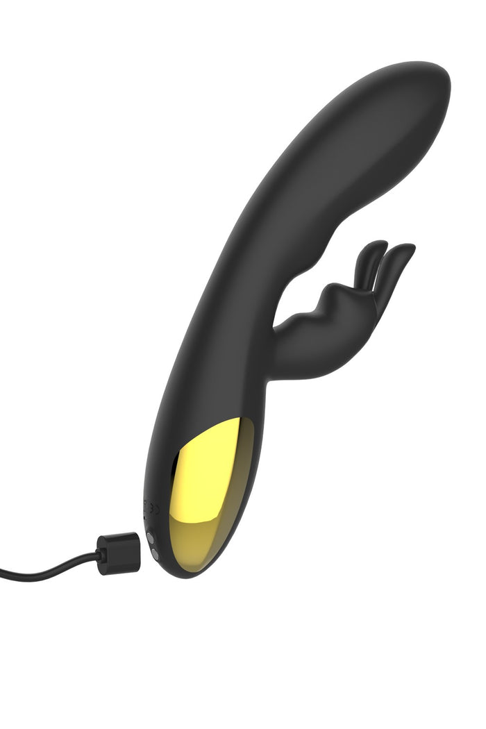 Vibromasseur rabbit noir Luxe très puissant, USB