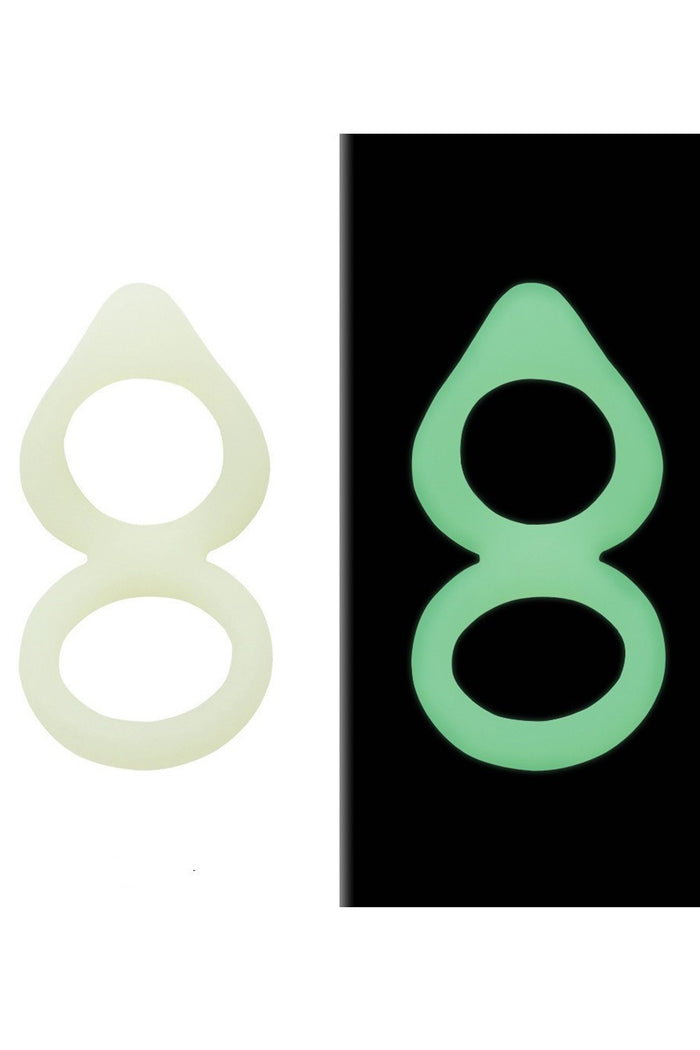 Double cockring vert fluorescent en silicone