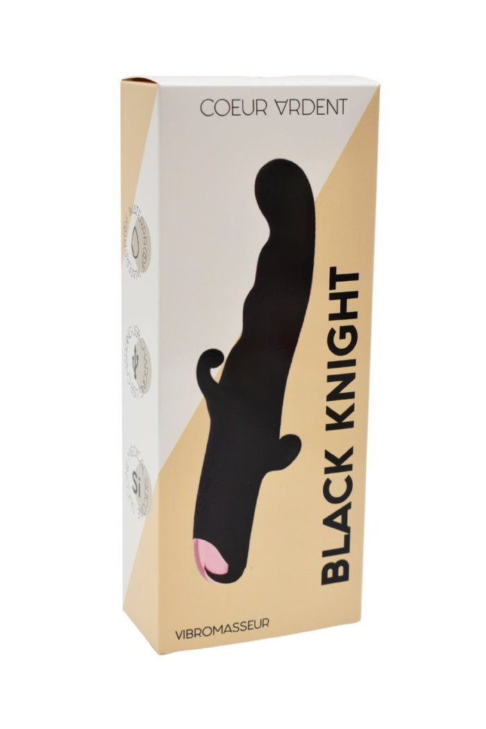 BLACK KNIGHT, Vibromasseur Point G USB en silicone médical doux, doté de 10 modes de vibration