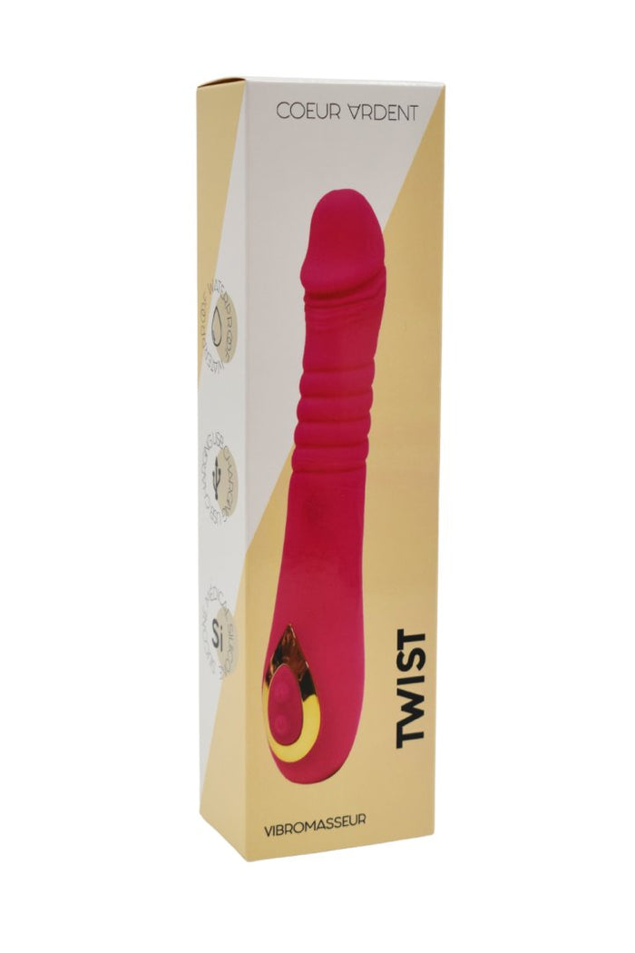 TWIST Rose, Vibromasseur "va-et-vient" USB en silicone médical, doté de 18 modes de stimulation