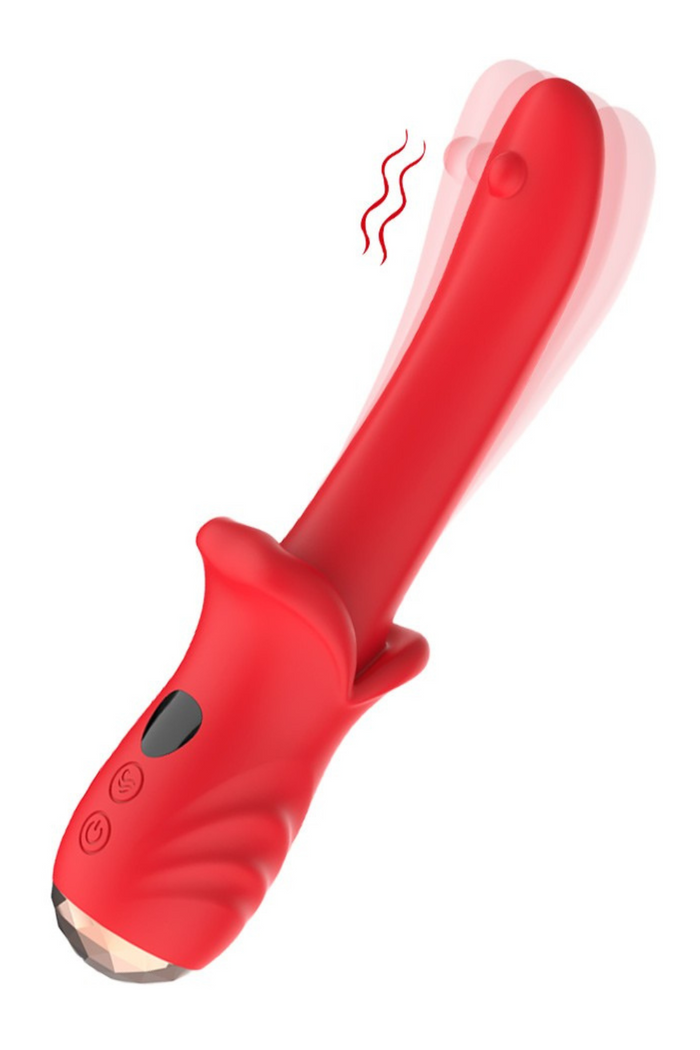 Vibromasseur Rouge Ultra-Souple KISS
