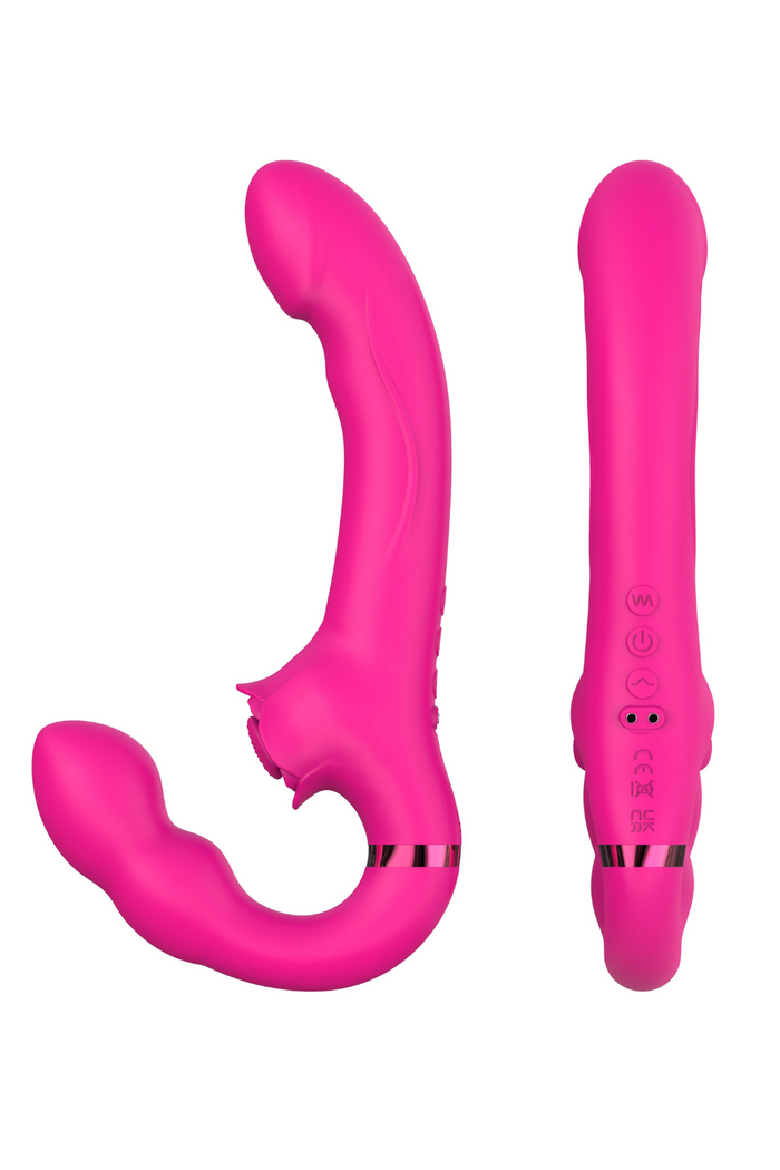 Vibromasseur ROSEA Strap-on Triple Action Télécommandé