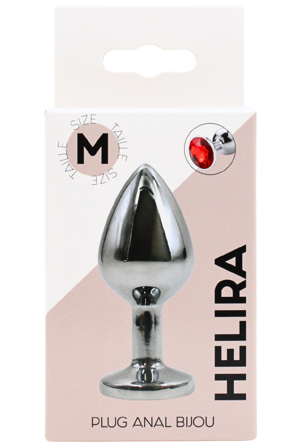 Plug bijou en aluminium bijou rouge Medium HELIRA