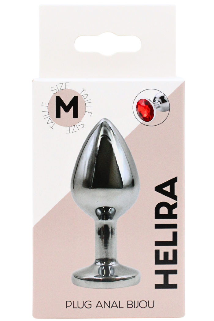 Plug bijou en aluminium bijou rouge Medium HELIRA
