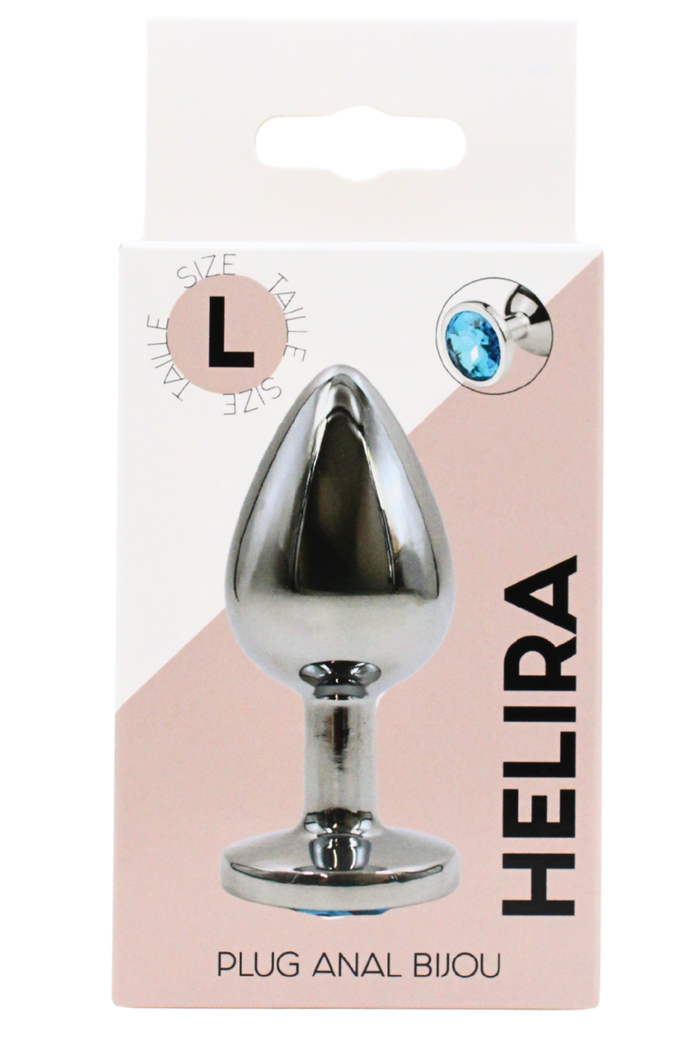 Plug bijou en aluminium bijou bleu Large HELIRA