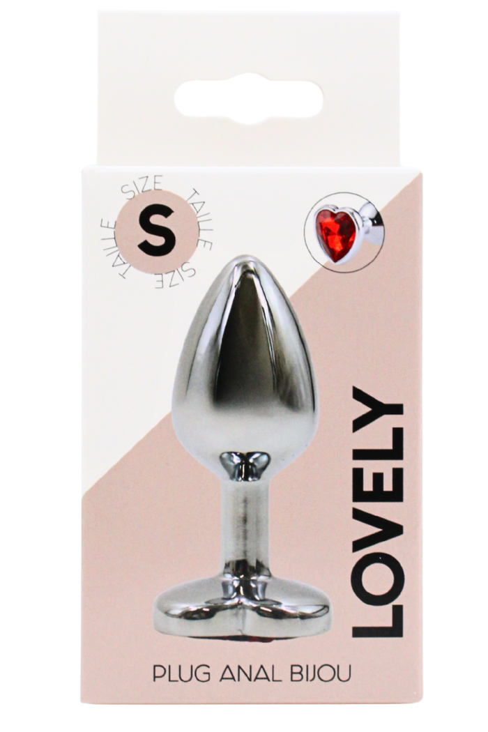 Plug bijou coeur en aluminium bijou rouge Small LOVELY