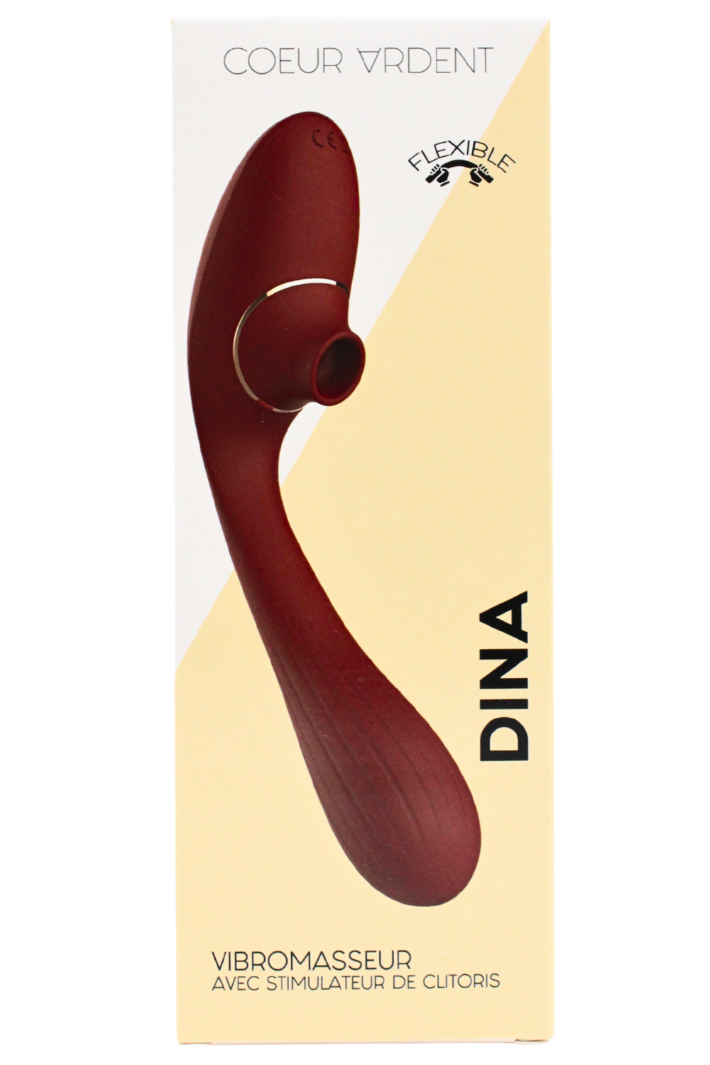 Stimulateur Clitoridien & Vibromasseur Point G 2-en-1 DINA Bordeaux