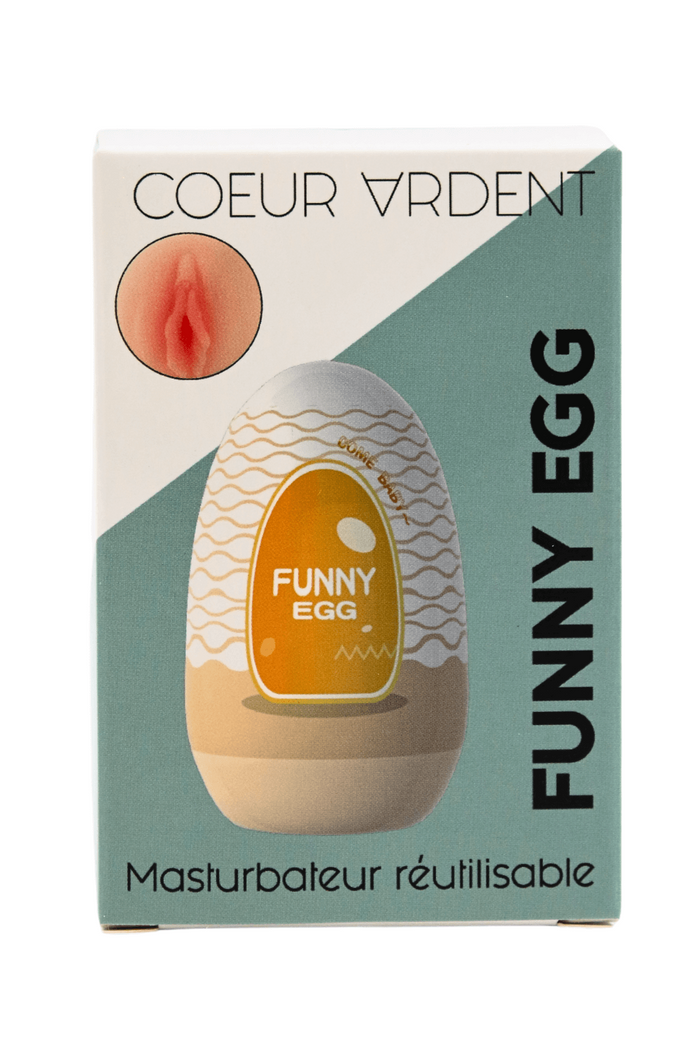 Gaine Masturbatrice Réutilisable FUNNY EGG – Design Réaliste Vagin lèvres moyennes