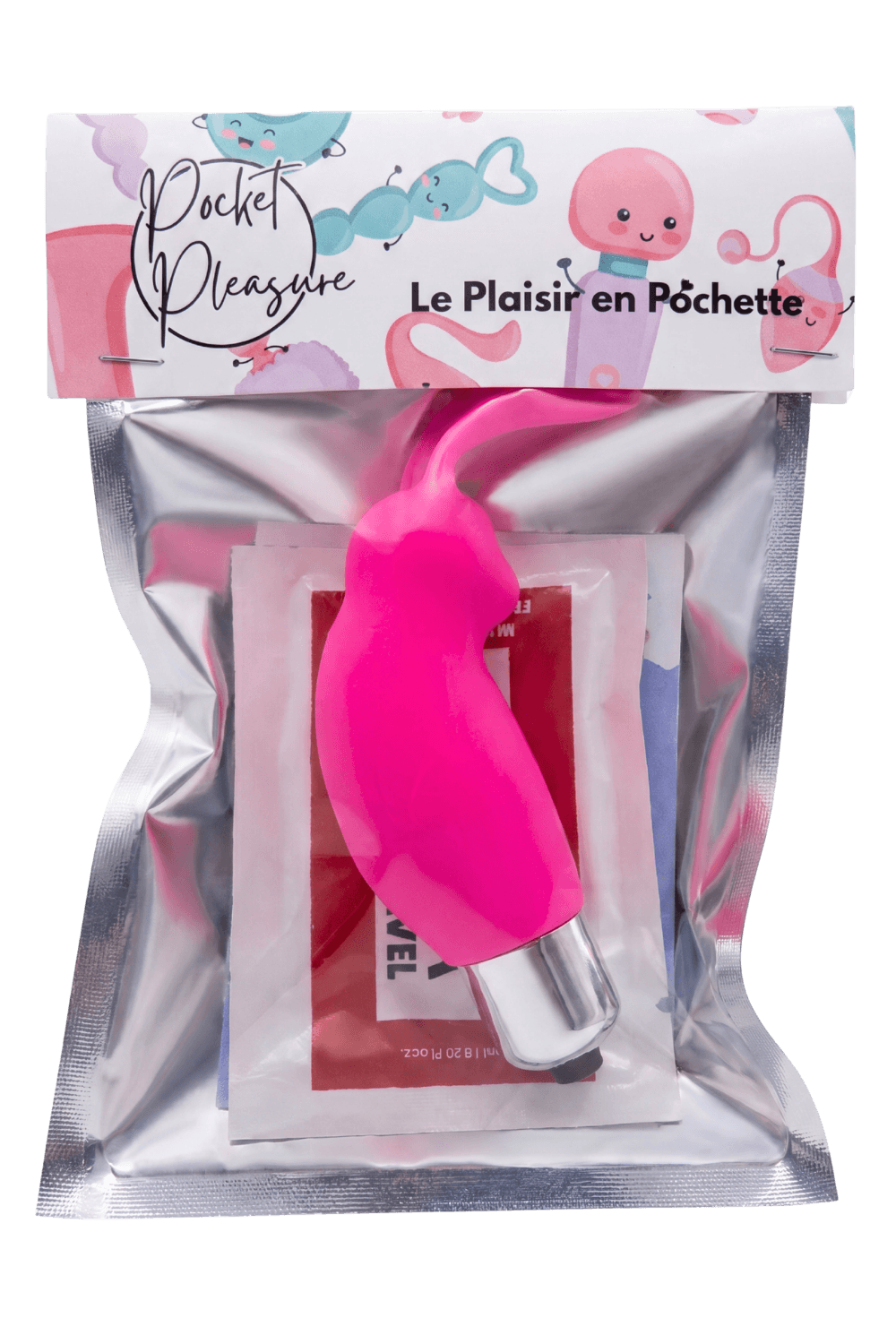 Mini Stimulateur Clitoridien Lapin Rose + 1 dosette lubrifiant — Pocket Pleasure