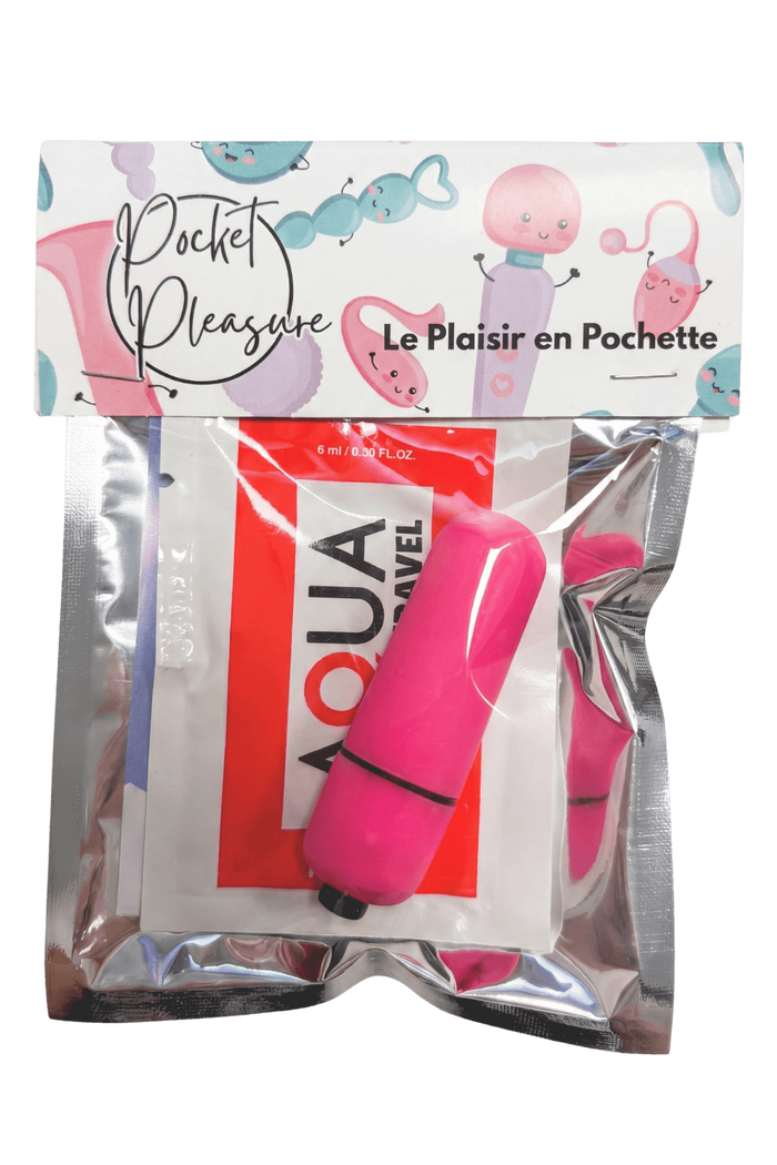 Mini Vibromasseur Bullet Rose + 1 dosette lubrifiant — Pocket Pleasure
