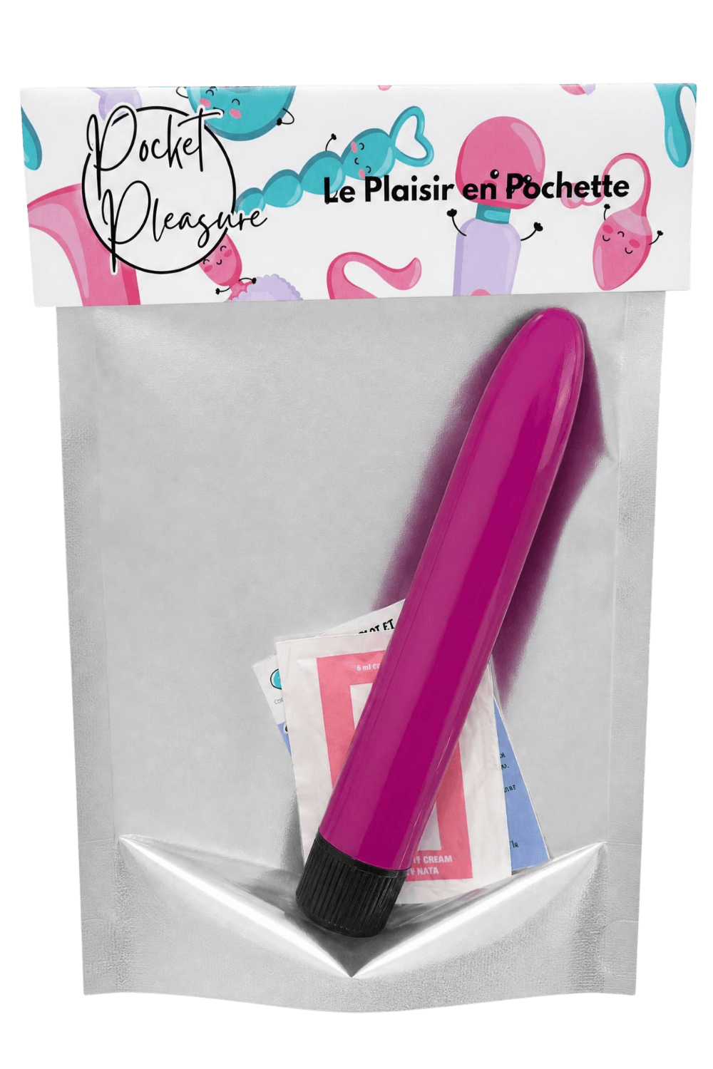 Vibromasseur Classique Violet + 1 dosette de lubrifiant — Pocket Pleasure