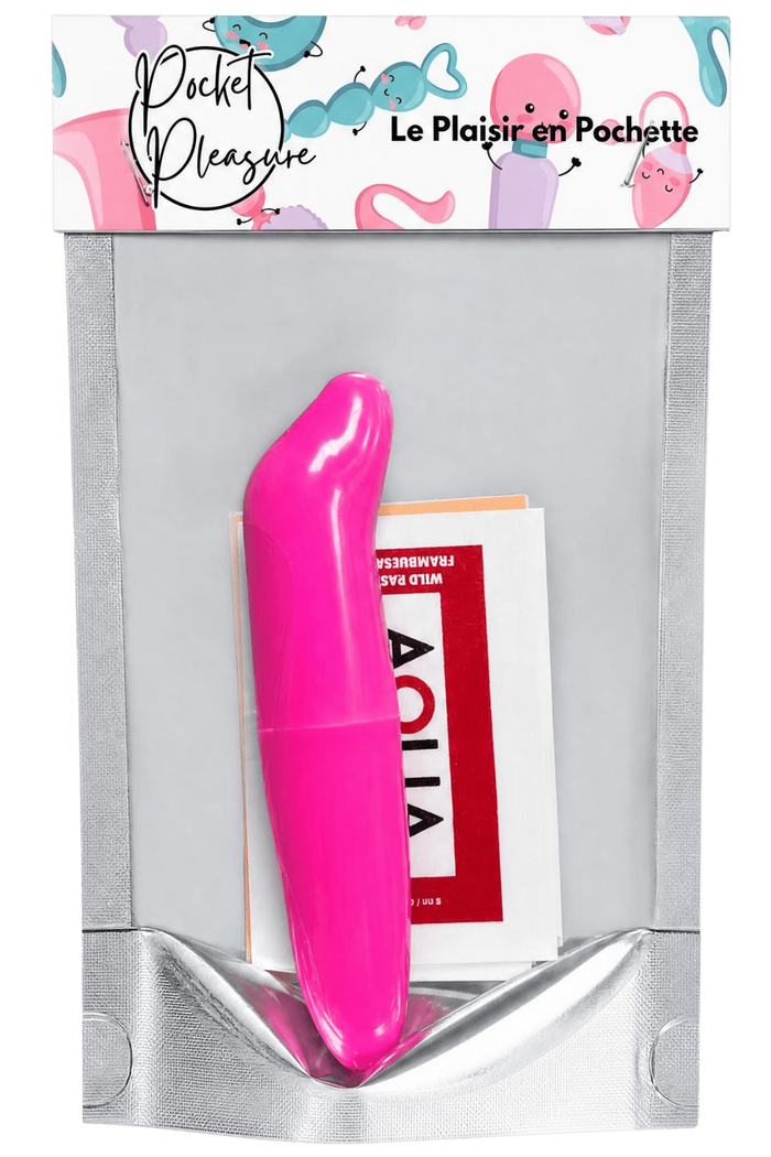 Vibromasseur Tête Incurvée Rose + 1 dosette de lubrifiant — Pocket Pleasure