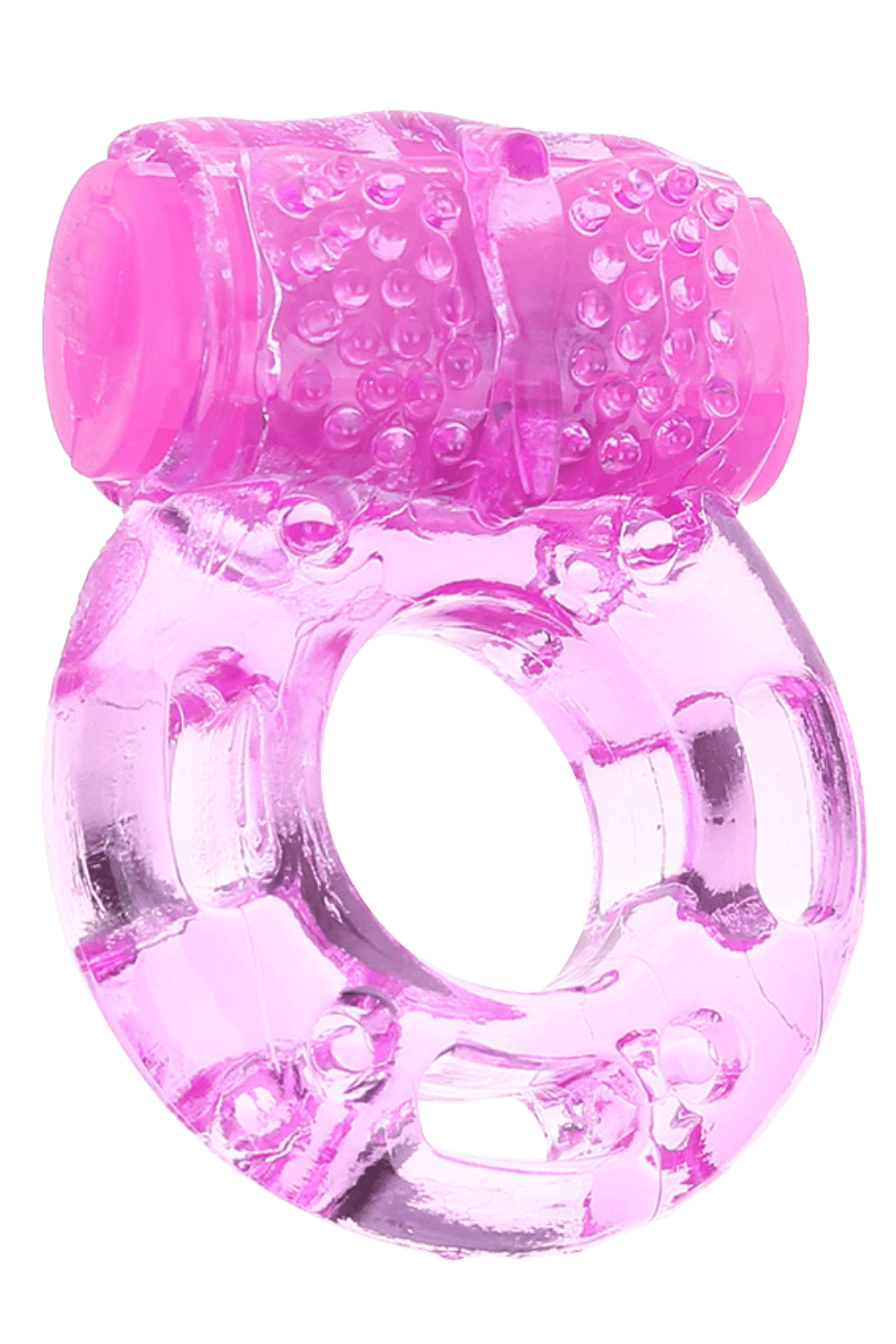 Anneau Pénien Vibrant Jelly Rose + 1 dosette de lubrifiant — Pocket Pleasure